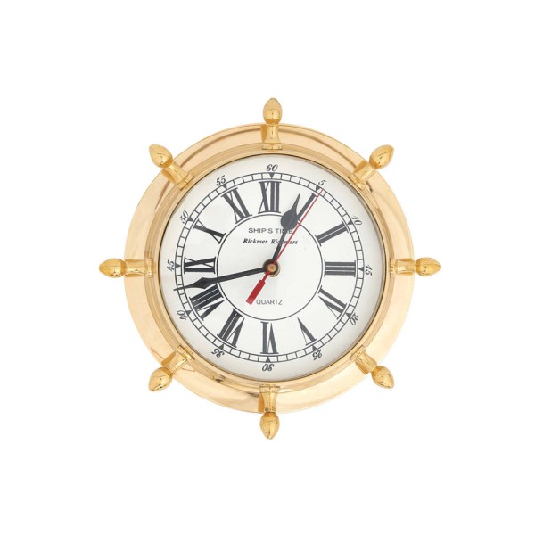 Steuerruder-Uhr Messing Steuerruder-Uhr Messing
