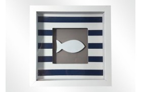 Seebild "Fisch" blau