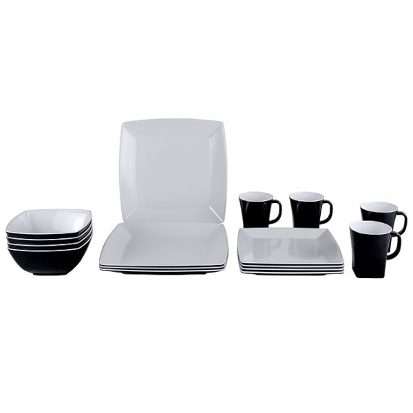 Set 16 tlg. Quadrato Black & White Set 16 tlg. Quadrato Black & White