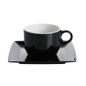 Set 2 Kaffeetassen Quadrato Black & White