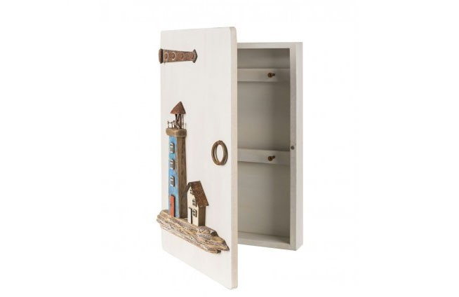 Schlüsselschrank aus Holz.