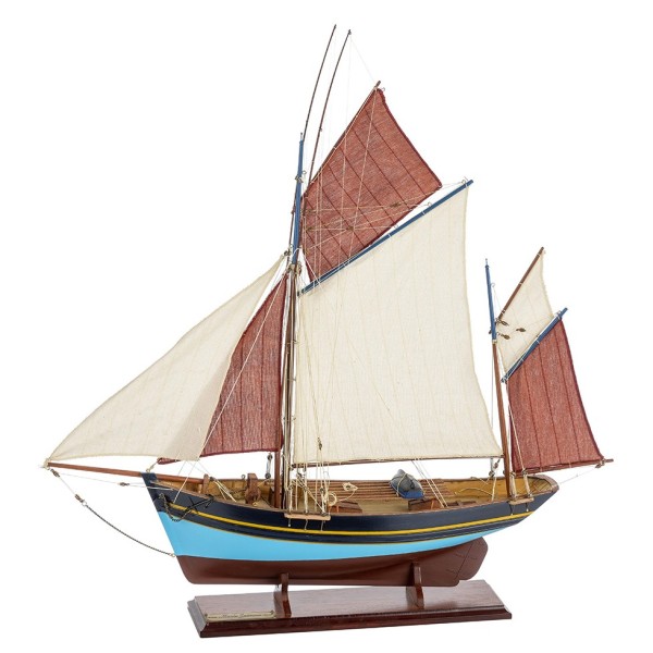 Hummer-Fischerboot mit farbigen Kerzen Hummer-Fischerboot mit farbigen Kerzen