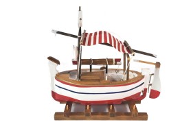 Regal Boot Form Schiff Bootregal Fischernetz Muscheln Maritime Deko  H:48,50cm